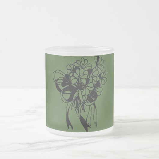 St. Patrick's Day Irish Kleeblatt Bouquet Mattglastasse (Mittel)
