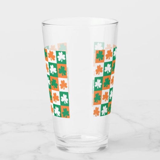 St. Patrick's Day Irish Kleeblatt Clover Beer Glas (Links)
