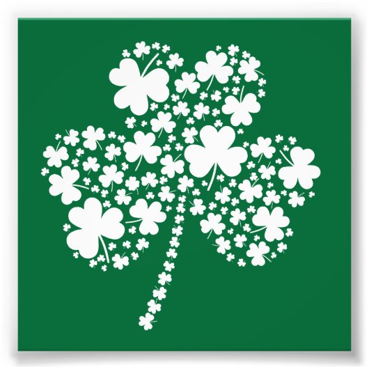 St Patrick's Day Irish Kleeblatt Clover Fotodruck (Vorne)