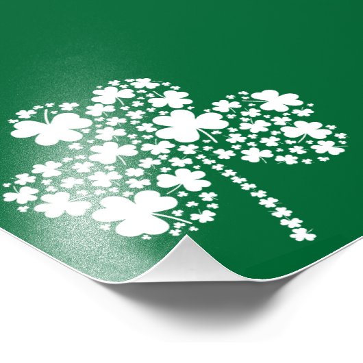 St Patrick's Day Irish Kleeblatt Clover Fotodruck (Ecke)