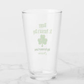 St Patricks Day Irish Kleeblatt Clover Liebe Pint Glas (Rückseite)