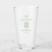 St Patricks Day Irish Kleeblatt Clover Liebe Pint Glas (Rückseite)