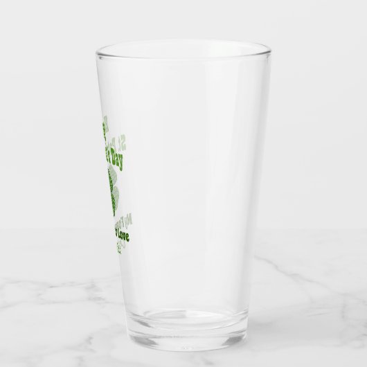 St Patricks Day Irish Kleeblatt Clover Liebe Pint Glas (Links)