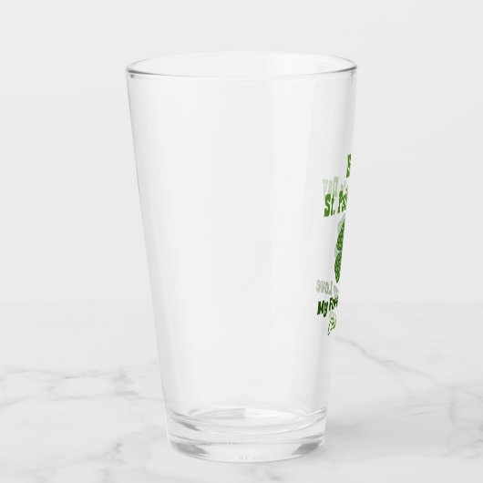 St Patricks Day Irish Kleeblatt Clover Liebe Pint Glas (Rechts)