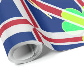 St. Patrick's Day Irish Kleeblatt Clover UK Flag Geschenkpapier (Rolleneckpunkt)