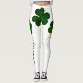 St Patrick's Day Irish Kleeblatt Grüner Text 2020 Leggings (Vorderseite)