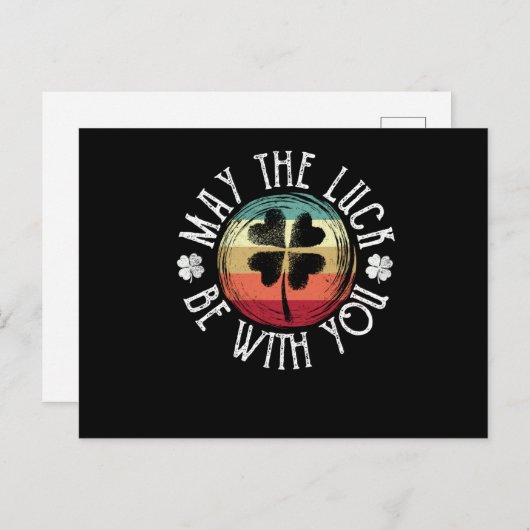 St. Patrick's Day Irish Kleeblatt Mai Glück Postkarte (Vorne/Hinten)