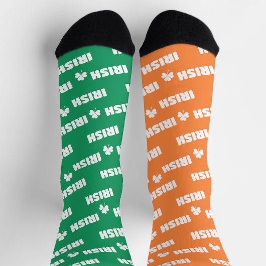 St Patricks Day Irish Kleeblatt Odd Socken (Oben)