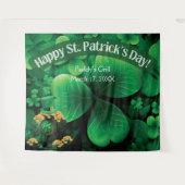 St. Patrick's Day Irish Kleeblatt Party Hintergrun Wandteppich (Vorderseite (Horizontal))