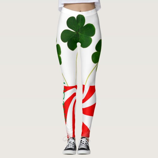 St Patrick's Day Irish Kleeblatt Peppermint 2020 Leggings (Vorderseite)