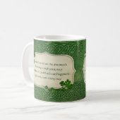 St. Patrick's Day Irish Kleeblatt Segen Kaffeetasse (Vorderseite Links)