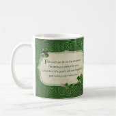 St. Patrick's Day Irish Kleeblatt Segen Kaffeetasse (Links)
