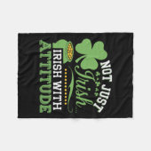 St Patricks Day Irish Kleeblatt Shenanigan Irland Fleecedecke (Vorderseite (Horizontal))