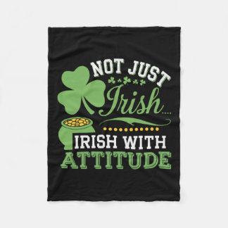 St Patricks Day Irish Kleeblatt Shenanigan Irland Fleecedecke