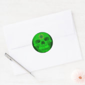 St Patrick's Day Irish Kleeblatt Skull Runder Aufkleber (Umschlag)