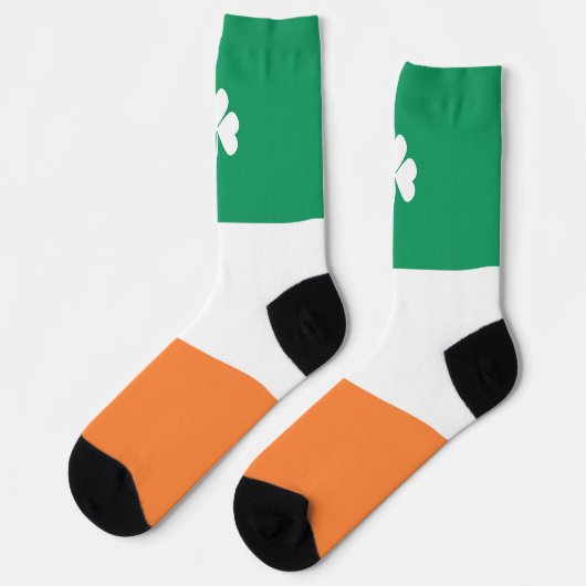 St Patricks Day Irish Kleeblatt Socken (Linkes Detail)