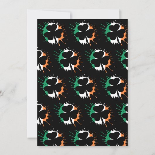 St Patricks Day Irish Kleeblatts und Shenanigans Einladung (Rückseite)