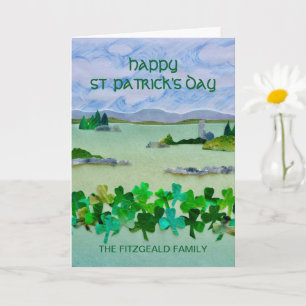 St Patrick's Day Irish Landscape Personalisiert Karte