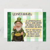 St Patricks Day Irish Leprechaun Gedicht Postkarte (Vorne/Hinten)