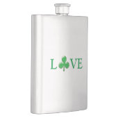 St. Patrick's Day Irish Liebe Green Clover Kleebla Flachmann (Rechts)