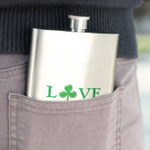 St. Patrick's Day Irish Liebe Green Clover Kleebla Flachmann (Beispiel)