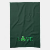 St. Patrick's Day Irish Liebe Green Clover Kleebla Geschirrtuch (Vertikal)