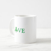St. Patrick's Day Irish Liebe Green Clover Kleebla Kaffeetasse (Vorderseite Links)