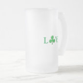 St. Patrick's Day Irish Liebe Green Clover Kleebla Mattglas Bierglas (VorderseiteRechts)