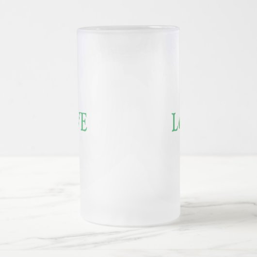 St. Patrick's Day Irish Liebe Green Clover Kleebla Mattglas Bierglas (Mittel)