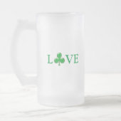 St. Patrick's Day Irish Liebe Green Clover Kleebla Mattglas Bierglas (Links)