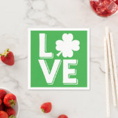 St. Patrick's Day Irish Liebe Green Kleeblatt Serviette (Beispiel)