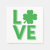St. Patrick's Day Irish Liebe Green Kleeblatt Serviette (Vorderseite)