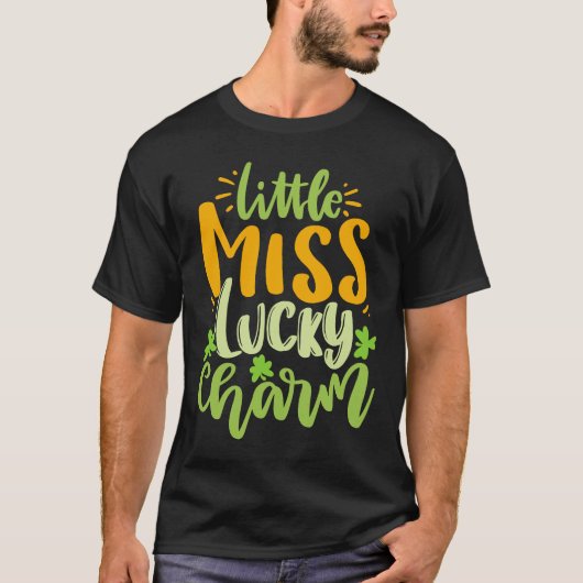 St Patricks Day Irish Little Miss Lucky Charm T-Shirt (Vorderseite)