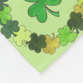 St. Patrick's Day Irish Luck Green Kleeblatt Clove Fleecedecke (Ecke)