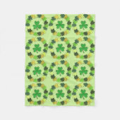 St. Patrick's Day Irish Luck Green Kleeblatt Clove Fleecedecke (Vorderseite)