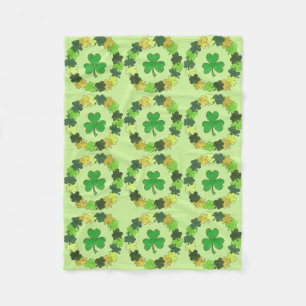 St. Patrick's Day Irish Luck Green Kleeblatt Clove Fleecedecke