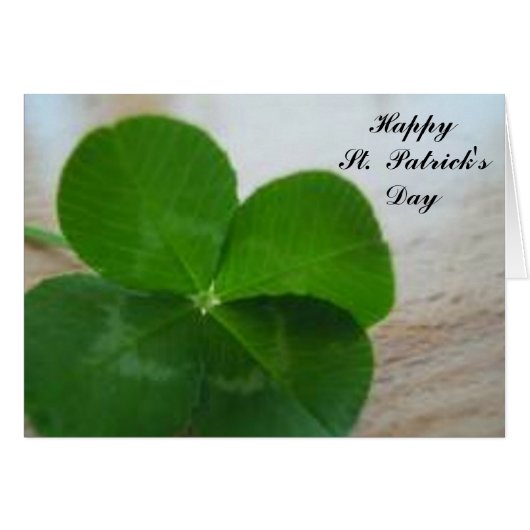 ST. PATRICK'S DAY IRISH LUCK Karte (Vorderseite (Horizontal))