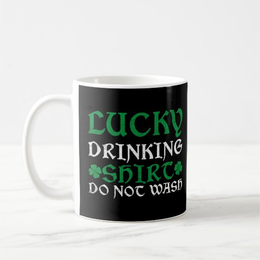 St Patrick's Day Irish Lucky Drinking nicht wasche Kaffeetasse (Links)
