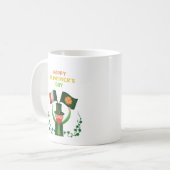 St. Patricks Day Irish- Lucky Irish Kleeblatt Kaffeetasse (Vorderseite Links)