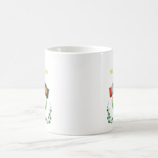 St. Patricks Day Irish- Lucky Irish Kleeblatt Kaffeetasse (Mittel)
