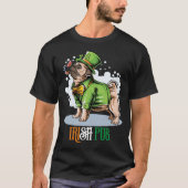 St. Patricks' Day Irish Mops Dog T - Shirt (Vorderseite)