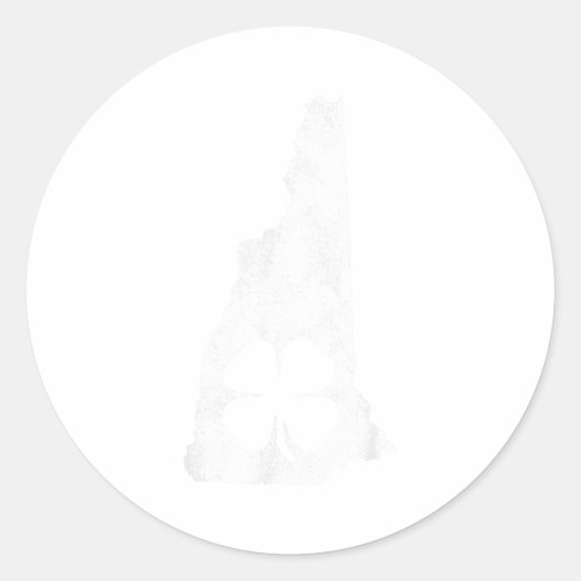 St. Patrick's Day Irish New Hampshire Shamrock Sai Runder Aufkleber (Vorderseite)