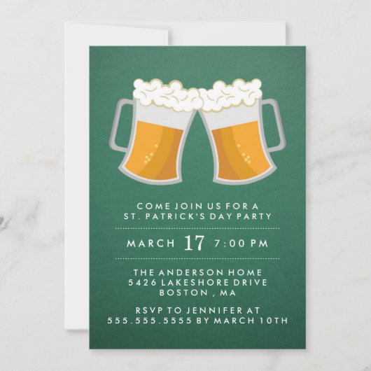 St. Patrick's Day Irish Party Einladung (Vorderseite)