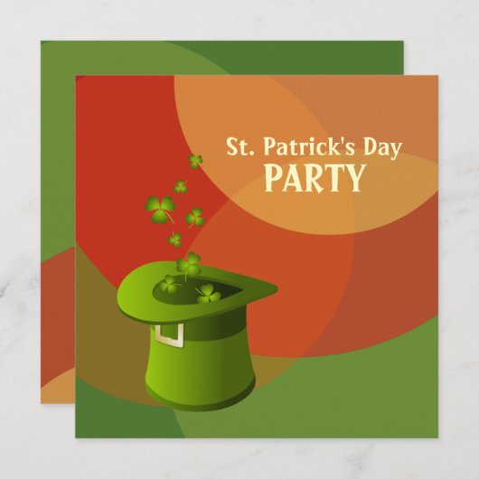 St. Patrick's Day Irish Party Einladung (Vorne/Hinten)