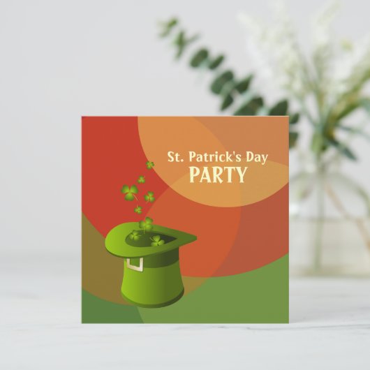 St. Patrick's Day Irish Party Einladung (Stehend Vorderseite)