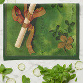 St. Patrick's Day Irish Pipe Küchentuch (Gefaltet)