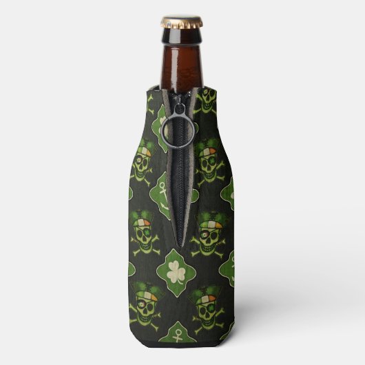 St. Patrick's Day Irish Pirate Flasche Cooler Flaschenkühler (Flasche Rückseite)