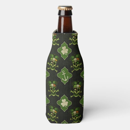St. Patrick's Day Irish Pirate Flasche Cooler Flaschenkühler (Flaschenvorderseite)