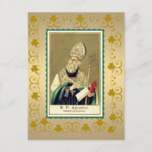 St. Patrick's Day Irish Postcard w Kleeblatts Postkarte