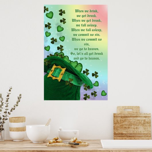 St Patricks Day Irish Poster (Küche)